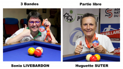 Carambole - championnat de France 3 BANDES & LIBRE DAMES - PERIGUEUX