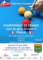 Carambole - Jeux de série - Championnat de France par équipes Division 2