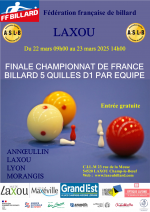 Carambole - 5 quilles - Championnat de France par équipes D1