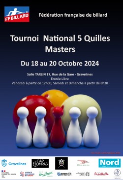 Carambole - 5 quilles - 1er tournoi national Masters