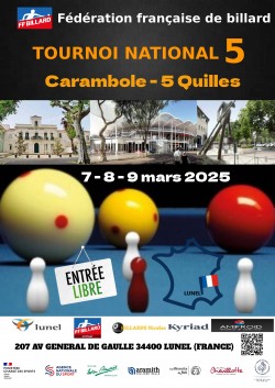 Carambole - 5 quilles - 5e tournoi national