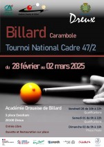 Carambole - Cadre 47/2 - 3e tournoi national Masters