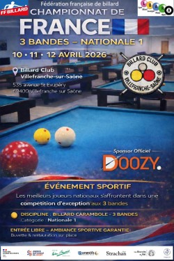 Carambole - 3 bandes - Championnat de France Nationale 1