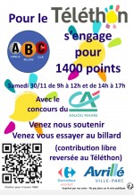 L'Avrillé Billard club a participé au Téléthon