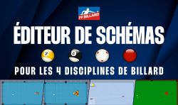 2e version de l'éditeur de schémas - Les 4 disciplines de billard sont disponibles !