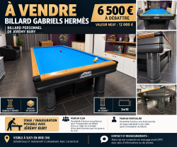 BILLARD CARAMBOLE GABRIELS HERMÈS 3,10 m