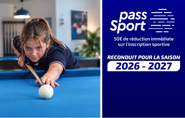 Le Pass'Sport est reconduit pour la saison 26 - 27 !